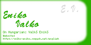 eniko valko business card